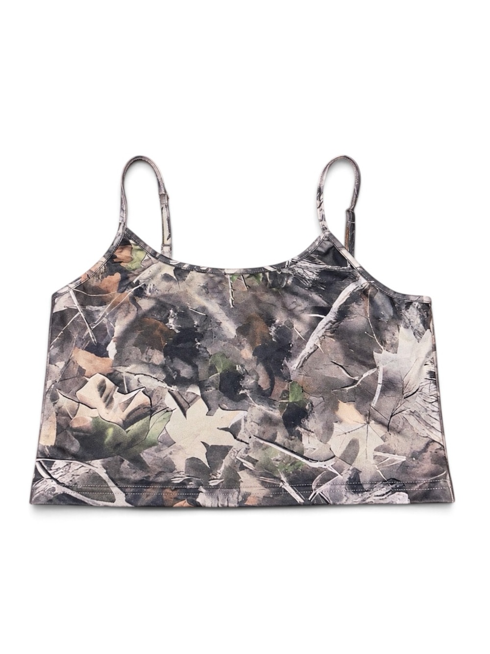 Camouflage Spaghetti Crop Top